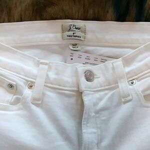 J. Crew white denim NWT size 26P